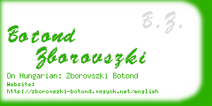 botond zborovszki business card